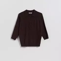 Reserved - Polo džemper s visokim sadržajem viskoze