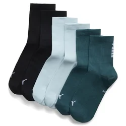 PUMA Unisex Short Socks (3-Pack), Men, Petrol Green, 43-46