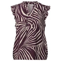 STREET ONE Bluza temno rdeča / bela