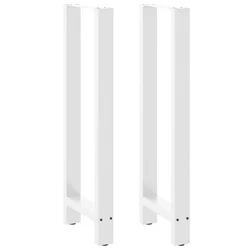 Noge za barski stol Bijele 2 kom 40 x (110-111) cm Čelične