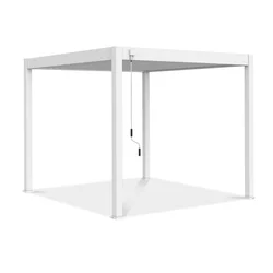 Bioklimatska pergola Antares Samostoječa, 3 x 3, Bela, Ročni