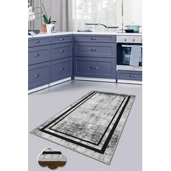 Conceptum Hypnose Tepih Wookece249, 100x300 cm, Sivo-crni
