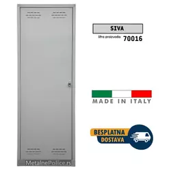 Metalni ormar 167x60x40cm, monoblok sa vertikalnim pregradama