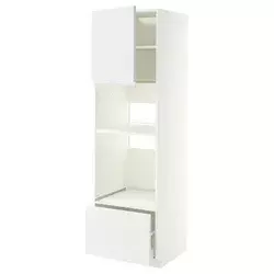 METOD / MAXIMERA Visoki element za ugradne uređaje, bela/Voxtorp matirano bela, 60x60x200 cm