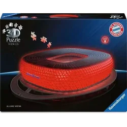Ravensburger 3D puzzle Iconics: Allianz Arena (nočna izdaja) 216 kosov