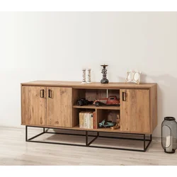 Hanah Home Komoda Quantum Medula 180x80x40cm Bež-Crna