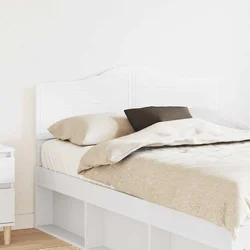 vidaXL Vzglavje z vzglavjem Bela 120 cm Konstruiran les