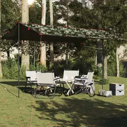 Vidaxl vidaXL Kamuflažna kamping ponjava 506 x 306 cm vodoodporna