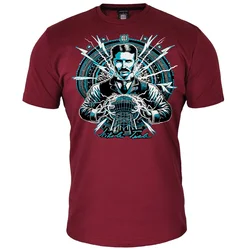 011Shop Muška majica kratkih rukava Nikola Tesla, Bordo