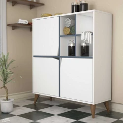 Hanah Home Komoda Pulse 100x115x30cm Belo-Plava