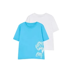 Trendyol Majica azur / bela