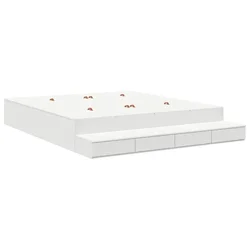 Vidaxl Postelja z dodatnim prostorom za shranjevanje Bela 180 cm