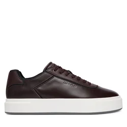 Superge Calvin Klein Basket Cups Oxf Lth-Neo HM0HM02204 Temno rjava