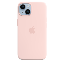 iPhone 14 Silicone Case sa MagSafe-om - Chalk Pink