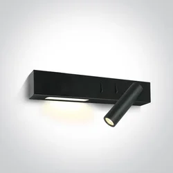 ZIDNA SVJETILJKA LED 3+6W 480lm 3000K CRNA 30CM DESNA