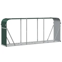 Držač za cjepanice zeleni 234 x 45 x 100 cm pocinčani čelik