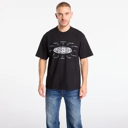 Majice PLEASURES Overview Logo T-Shirt Black M