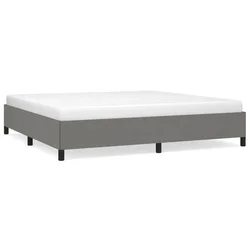 Vidaxl Posteljni okvir brez vzmetnice temno siv 200x200 cm blago