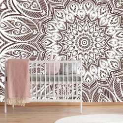 Tapeta Mandala harmonije na rjavem ozadju - 490x330