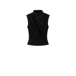MANGO Top CARMEN črna
