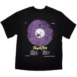 Prince Majica Purple Rain Disc Unisex Black M