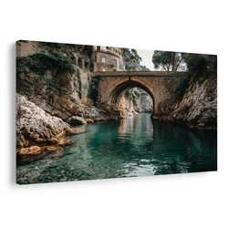 Slika mirna voda pod mostom - 90x60