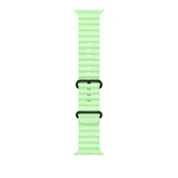 49mm Neon Green Ocean Band - Black Titanium Finish