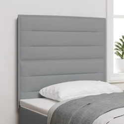 LED glava kreveta s LED trakama Svijetlo siva 80 cm tkanina