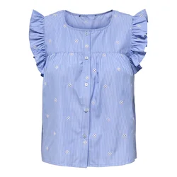 ONLY Bluza ONLAmanda modra/bela