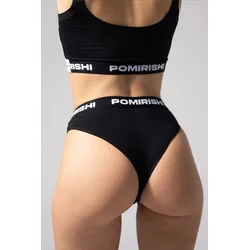 POMIRISHI BAMBOO UNDERWEAR Ženske gaćice brazilke sa lastišem, Crne