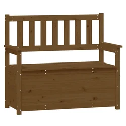 Vidaxl Klop medeno rjava 112,5x51,5x96,5 cm trdna borovina