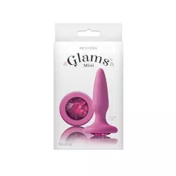 Glams Mini Pink analna kupa sa ukrasnim cirkonom NSTOYS0710
