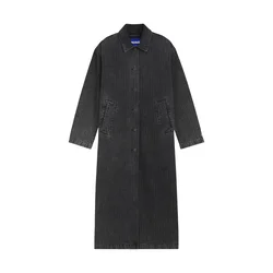 HUGO Prehoden plašč Gravity_B črn denim/bela