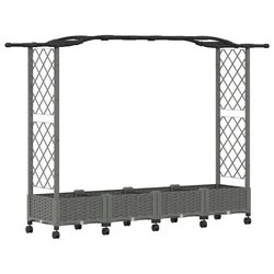 Povišeni krevet s mrežom i krovom Svjetlosiva 207 x 40 x 129 cm