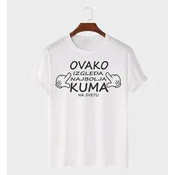 MAFIMI Ženska majica Ovako izgleda najbolja kuma, Bela