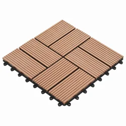 vidaXL Tla za teraso 11 pcs Rjava 30 x 30 cm WPC