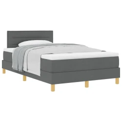 vidaXL vidaXL Vzmetnica z nadvložkom temno siva 120x190 cm tkanina, (22083373)