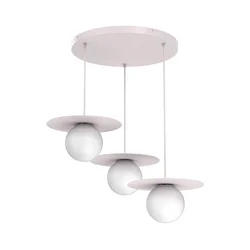 Luster na sajli FLAT 3xE27/15W/230V krem boje