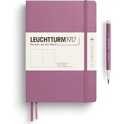 Notebook (Dusty Rose) Medium (A5) Hardcover, Tačke, 251 Numbered Pages