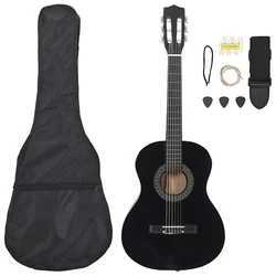 8-dijelni set klasične gitare za početnike crni 3/4 36 