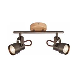 Brilo - LED spot svetiljka TAHUN 2xGU10/5W/230V braon
