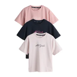 smALLSAINTS Majica roza/rosé/črna/bela