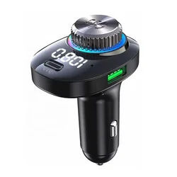 Bluetooth FM LED Transmiter C19 crni