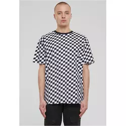 Mens T-shirt Oversized Check black/white