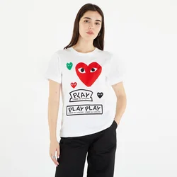 Majice Comme des Garçons PLAY Heart Logo Tee White M