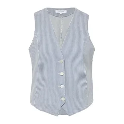 comma casual identity Telovnik  moder denim / bela