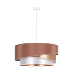 Duolla - Luster na sajli KOBO 1xE27/15W/230V O 45 cm bež/zlatna/bela