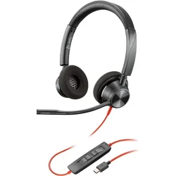 Slušalke Poly Headset Blackwire 3320, adapter USB-C/A, stereo