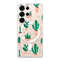 Maska silikonska PRINT MagSafe za Samsung S938B Galaxy S25 Ultra 5G/ kaktus