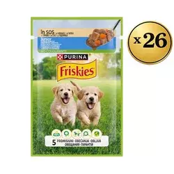 Friskies Vlažna hrana za pse Junior dog prelivi u sosu Piletina, 26x85g